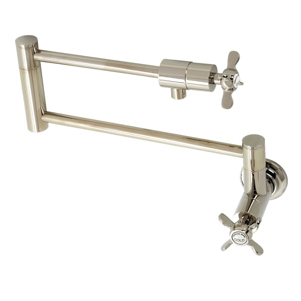 Kingston Brass KS4106BEX Wall Mount Pot Filler, Polished Nickel KS4106BEX - main